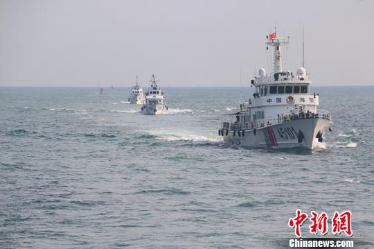 5月22日至25日,广西海警共出动各类舰艇十余艘,陆续在北海,钦州,防城